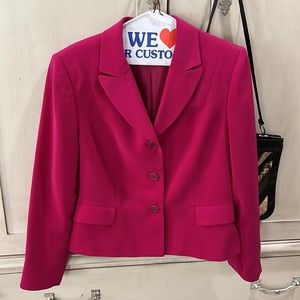 Hot Pink Three Button Blazer (UNAVAILABLE TO SHIP 7/25-8/3)
